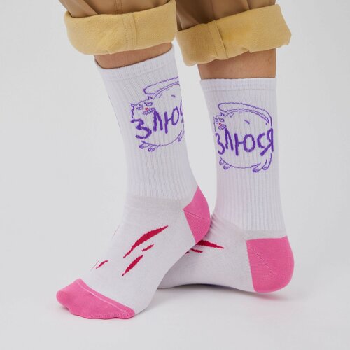 Женские носки St. Friday укороченные, мультиколор (розовый/фиолетовый/белый) - изображение №1