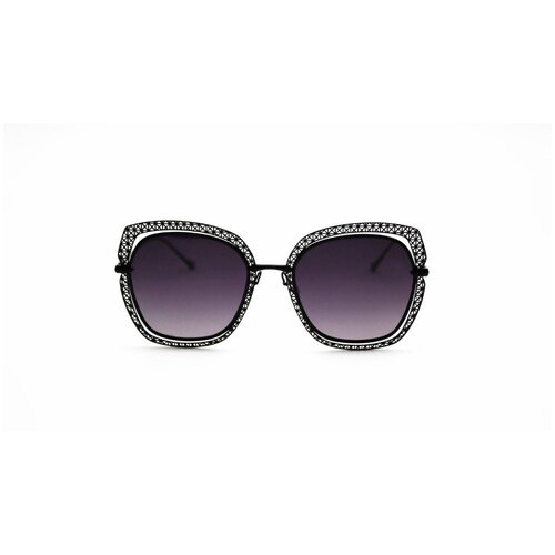 Солнцезащитные очки NEOLOOK, кошачий глаз, оправа: металл, для женщин, черный