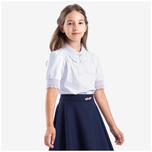 Школьная блуза Kapika, белый (белый/молочный) - изображение №1