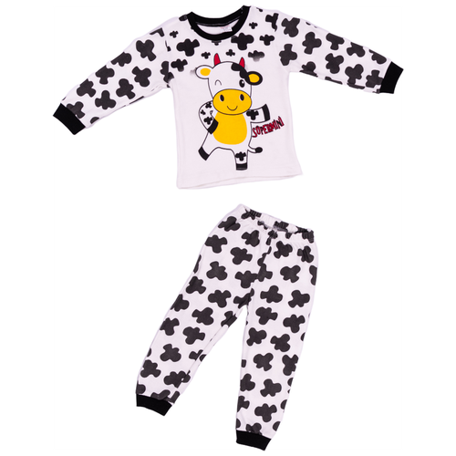 Пижама Miniland, белый, черный (черный/белый)