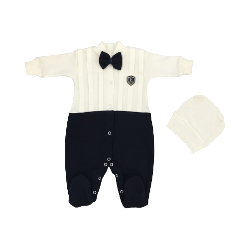 Комплект одежды  Стеша для мальчиков, комбинезон и шапка, нарядный стиль (синий)