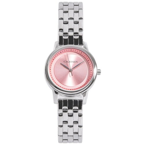 Наручные часы CARISEN Часы наручные Carisen 768558927490, серебряный (розовый/серебристый)