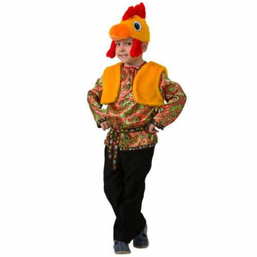 Батик Карнавальный костюм Петушок Петруша, рост 122 см 5006-122-64 (желтый) - изображение №1