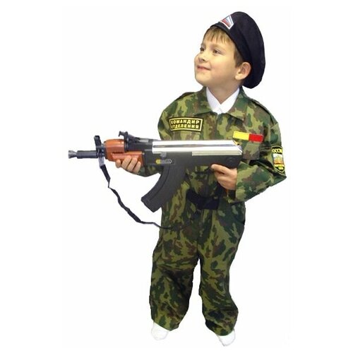 Карнавальный костюм "Спецназ", 5-7 лет, Бока (зеленый/камуфляж) - изображение №1