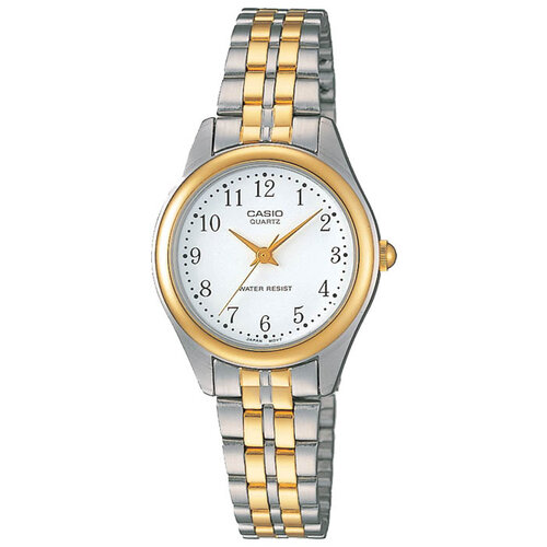 Наручные часы CASIO Collection LTP-1129G-7B, серебряный, белый (желтый/серебристый/белый/золотистый)
