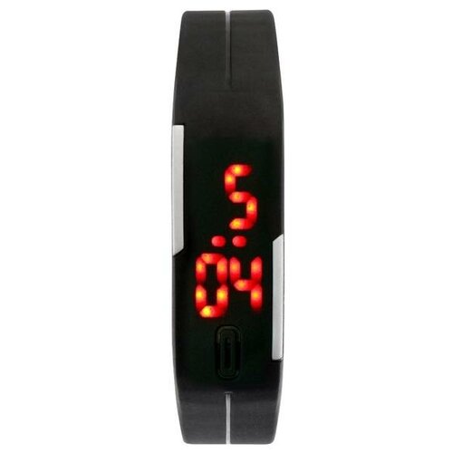 Наручные часы Часы наручные электронные "Скайер", застежка на магните, l-25 см, черные, черный