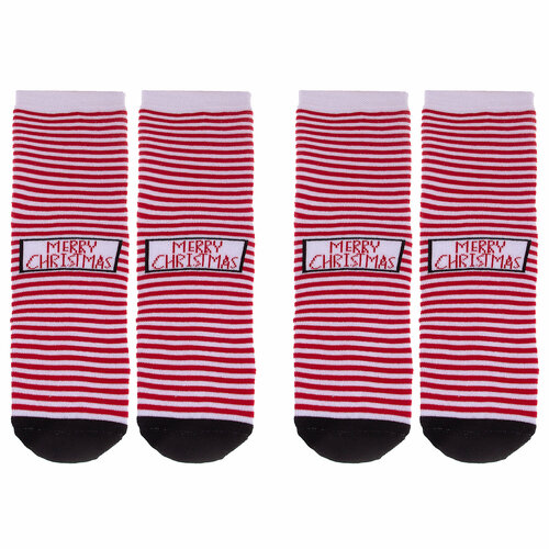 Носки RuSocks, 2 пары, красный, белый (красный/белый) - изображение №1