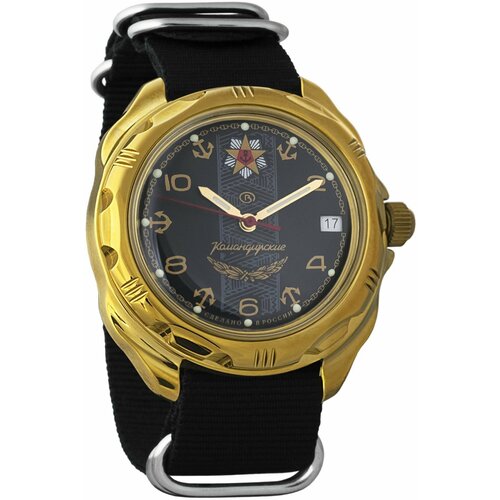 Наручные часы Восток Командирские Мужские наручные часы Восток Командирские 219471, черный, золотой (черный/золотой/золотистый)