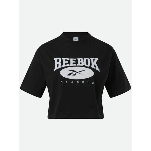 Футболка Reebok REEBOK CLASSICS BIG LOGO CROPPED T-SHIRT, черный - изображение №1