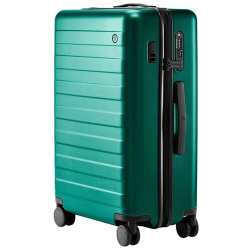 Чемодан NINETYGO Rhine PRO plus Luggage 223104, поликарбонат, полиэстер, опорные ножки на боковой стенке, рифленая поверхность, 65 л, зеленый