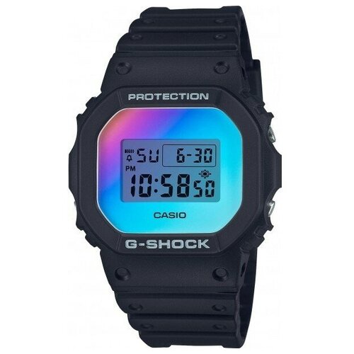 Наручные часы CASIO G-Shock Наручные часы Casio DW-5600SR-1E, черный, мультиколор (черный/синий/разноцветный/голубой/мультицвет)
