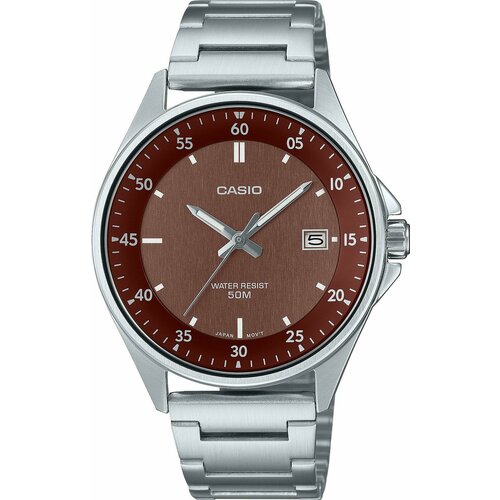 Наручные часы CASIO Casio MTP-E705D-5E, коричневый, красный (коричневый/красный/серо-коричневый)