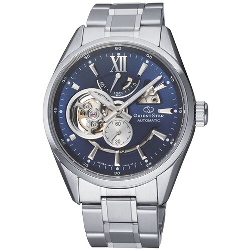 Наручные часы ORIENT AV0003L0, серебряный, синий (синий/серебристый)