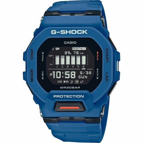 Наручные часы CASIO G-Shock GBD-200-2E, черный, синий (черный/синий) - изображение №1