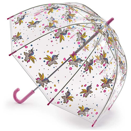 Зонт-трость FULTON, розовый, бесцветный (розовый/бесцветный)
