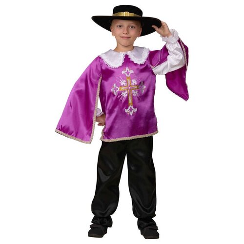 Батик Карнавальный костюм Мушкетер, фиолетовый, рост 110 см 7003-3-110-56