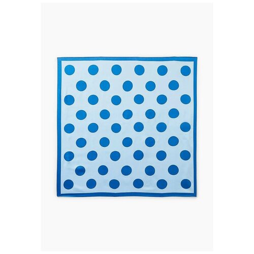 Платок Rosedena, натуральный шелк, 90х90 см, голубой - изображение №1