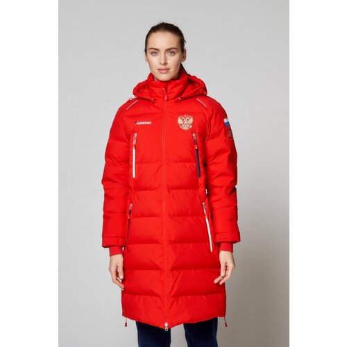 куртка  FORWARD демисезонная, силуэт полуприлегающий, подкладка, красный - изображение №1