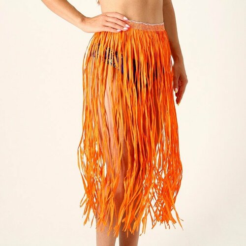 Гавайская юбка, 80 см, цвет оранжевый (золотистый)