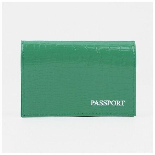 Обложка для паспорта Сима-ленд, зеленый, фиолетовый (зеленый/фиолетовый) - изображение №1