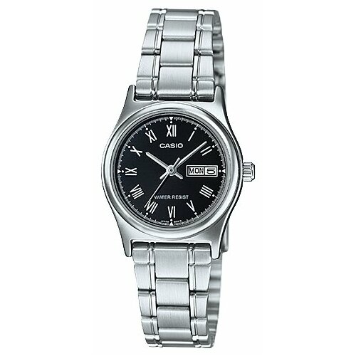 Наручные часы CASIO Collection LTP-V006D-1B, черный, серебряный (черный/серебристый)