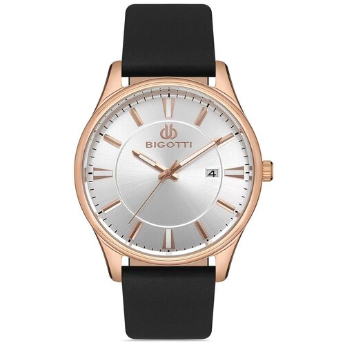 Наручные часы Bigotti Milano Napoli Наручные часы Bigotti BG.1.10239-4 классические мужские, серебряный (серебристый/красный-розовый/розовое золото)