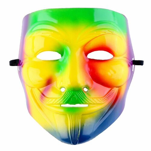 Карнавальная маска "Гай Фокс" разноцветная (разноцветный/мультицвет)