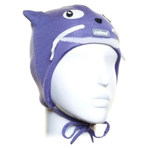 Шапка Reima зимняя, шерсть, подкладка, фиолетовый - изображение №1