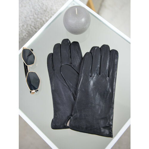 Перчатки мужские кожаные MFK, цвет: черный, р: 12,5
