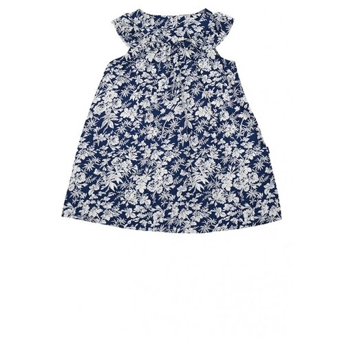 Платье Mini Maxi, хлопок, флористический принт, синий - изображение №1