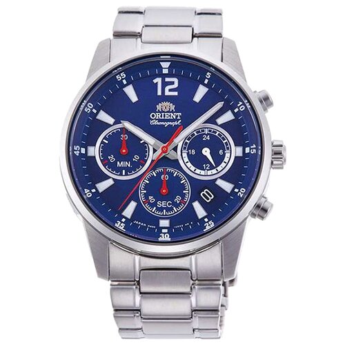 Наручные часы ORIENT KV0002L1, серебряный, синий (синий/серебристый/серебряный)