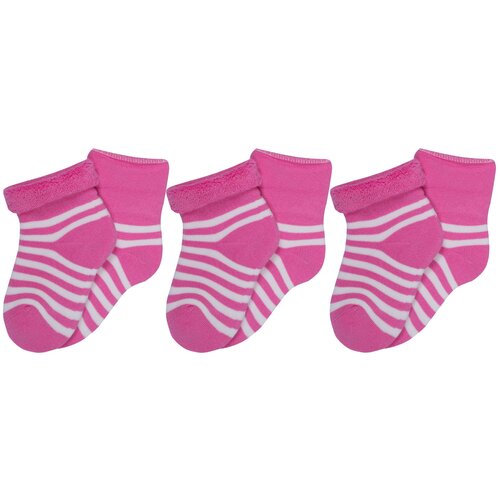 Носки RuSocks, 3 пары, розовый (розовый/ярко-розовый)