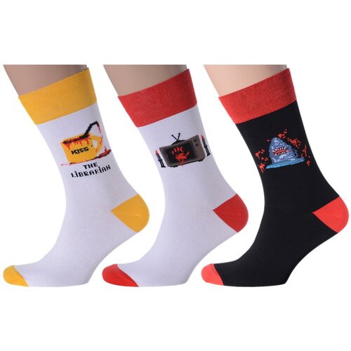 Носки MoscowSocksClub, 3 пары, мультиколор (разноцветный/мультицвет) - изображение №1