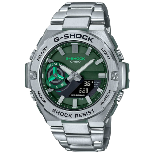 Наручные часы CASIO G-Shock Наручные часы Casio G-Shock GST-B500AD-3A, зеленый, серебряный (зеленый/серебристый) - изображение №1