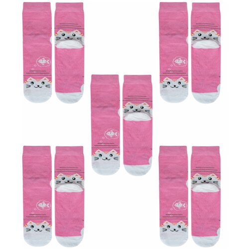 Носки ХОХ, 5 пар, розовый