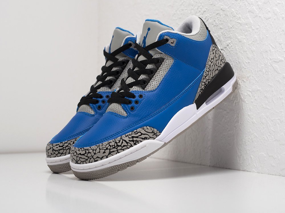 Кроссовки Nike Air Jordan 3 (синий) - изображение №1