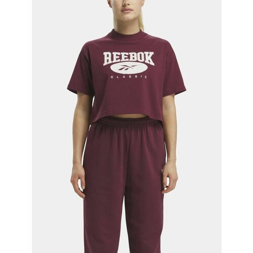 Футболка Reebok REEBOK CLASSICS BIG LOGO CROPPED T-SHIRT, бордовый - изображение №1