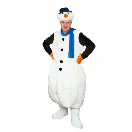 Взрослый карнавальный костюм EC-201082 Снеговик (белый)