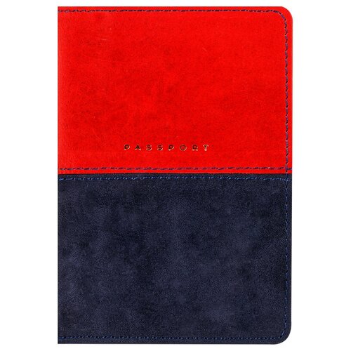 Обложка для паспорта OfficeSpace, красный, синий (синий/красный)