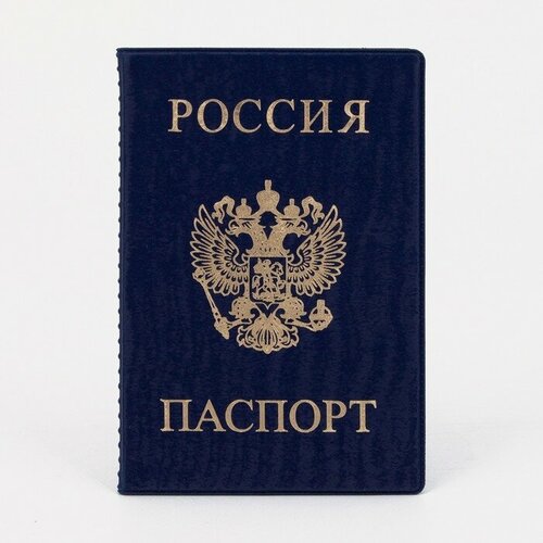 Обложка для паспорта , синий - изображение №1