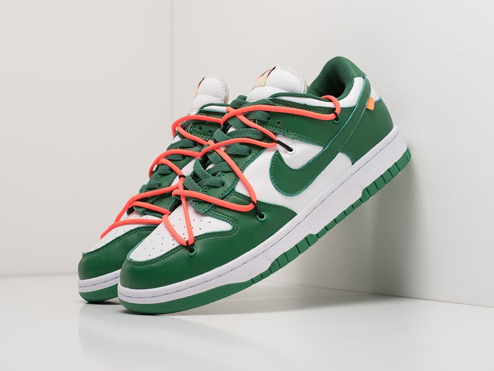 Кроссовки Nike SB Dunk Low  x OFF-White (зеленый) - изображение №1