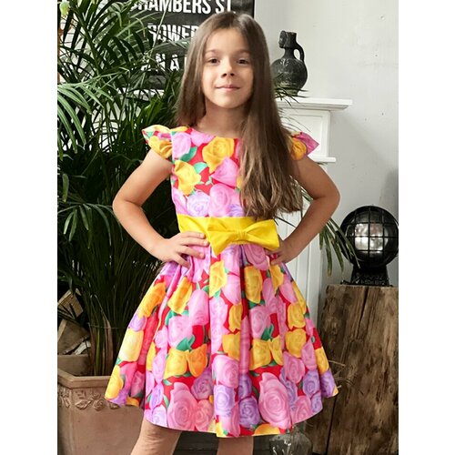 Платье Бушон, желтый, розовый (розовый/желтый/розовый-желтый) - изображение №1