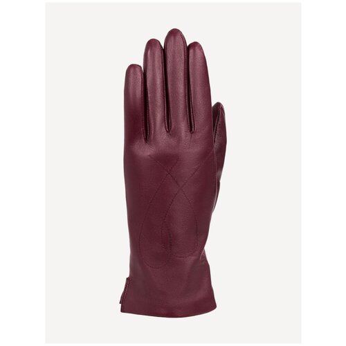 Перчатки LABBRA, демисезон/зима, натуральная кожа, подкладка, черный (черный/красный/бордовый)