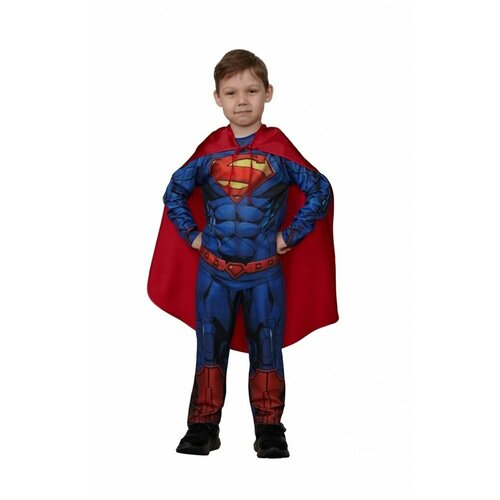 Костюм супергероя Супермена детский Батик 23-41 (синий/красный/мультицвет)