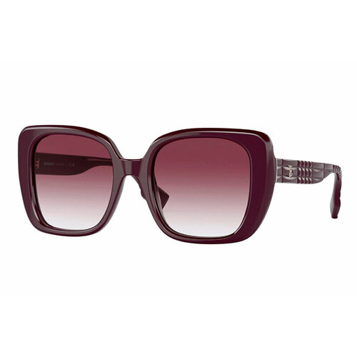 Солнцезащитные очки Burberry, квадратные, оправа: пластик, градиентные, для женщин, фиолетовый (бордовый/фиолетовый)