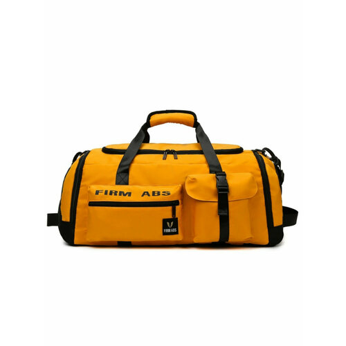 Сумка спортивная сумка-рюкзак  444-желтая, оранжевая, 65 л, 35х30х63 см, ручная кладь, оранжевый, желтый (желтый/оранжевый) - изображение №1