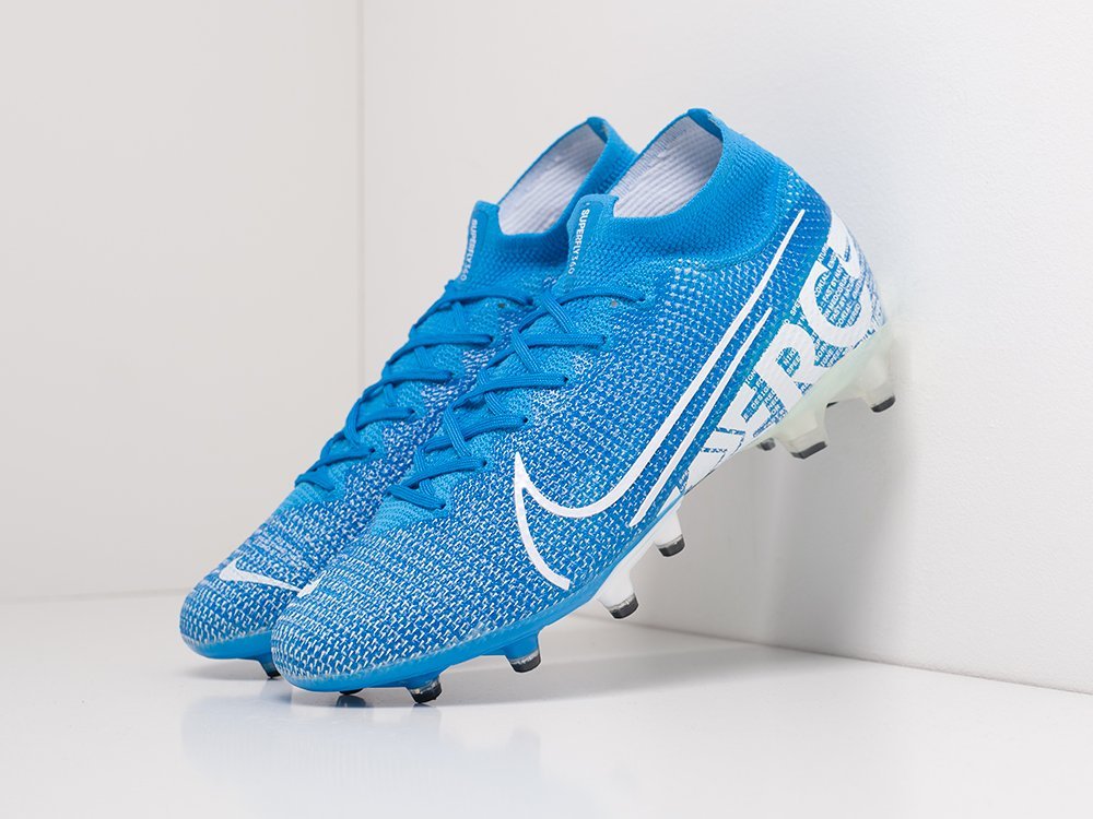 Футбольная обувь Nike Mercurial Superfly VII Elite AG (синий) - изображение №1