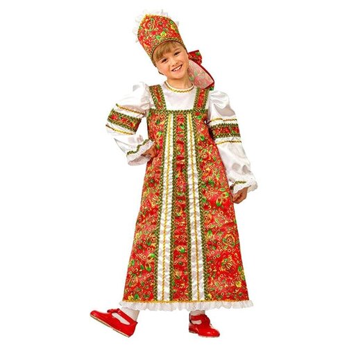 Батик Карнавальный костюм Аленушка, рост 104 см 5220-104-52 (красный) - изображение №1