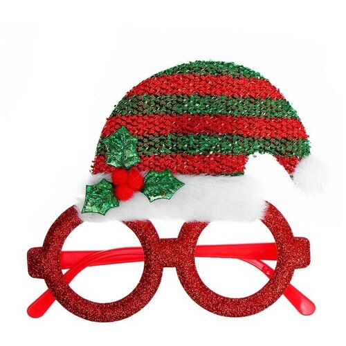 Карнавальные очки «Колпачок» (красный/зеленый)