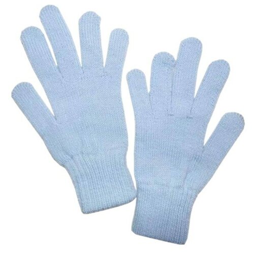 Перчатки Бараноwool, голубой - изображение №1